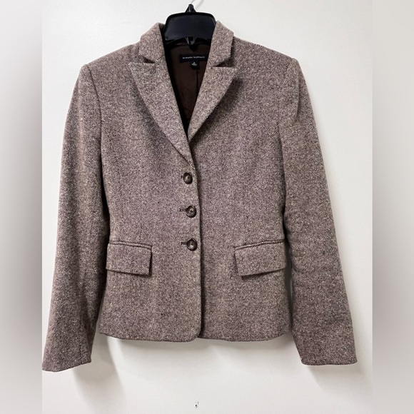 Banana Republic Brown Tweed Blazer Wool-Blend - Picture 1 of 4